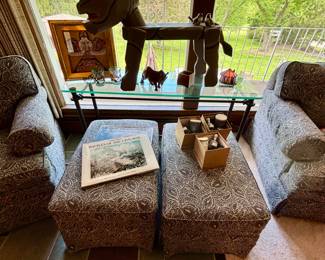 Ethan Allen matching ottomans 