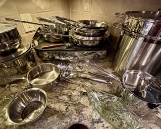 All Clad pots and pans, skillets and griddle!