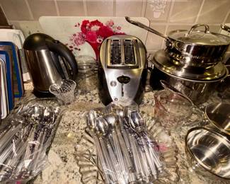 Small appliances and glassware