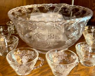 Punch bowl and cups