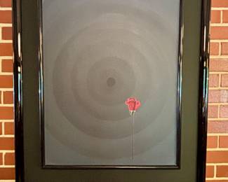 Robert Pence "Red Rose" framed wall art