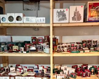 Dept 56 houses and accessories.  Hallmark ornaments Angels, Animals, Barbie, Frame ornaments Star Wars, Star Trek,  Year specific and many more categories