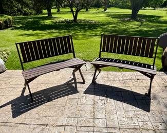 Wood folding Benches (2) Nice:)