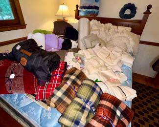 Bed linens, throws, sheets, pillows and blankets