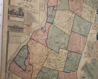 Columbia County, NY 1858 wall map