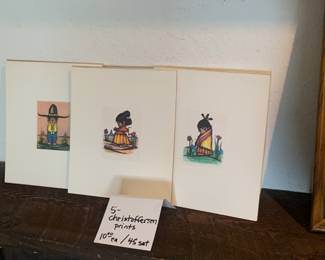 5 small Christoffersen prints to frame