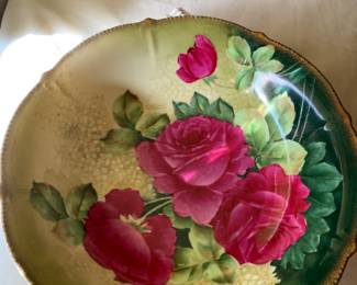 Hand painted 10 “ vintage bowl