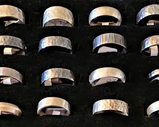 Handcrafted by a bench jeweler, sterling silver rings of all sizes.