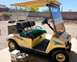 Golf Cart for sale! Beautiful Condition. So well taken care of, as with everything in this huge sale. Titled, Street Legal, Charger, Cover/ 1997 Club Car. Huge RV garage and enormous workshop with every tool imaginable!