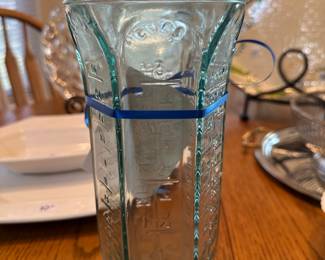 Rare Italian Measuring Green Glass