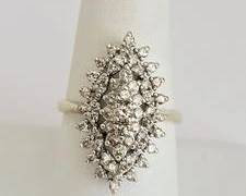 14k Gold with Diamonds Statement Ring