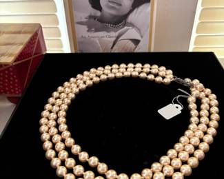 Jackie wore pearls like these (but I'm sure hers were real)