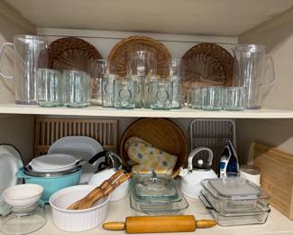 Glassware and Pitchers~  Whole Kitchen from Air B & B