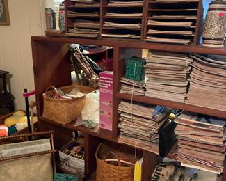 So many pattern books and magazines 
