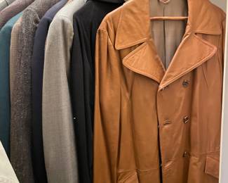 Leather coat and sport coats