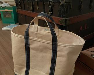 A Second L.L. Bean Boat and Tote Canvas Bag. 