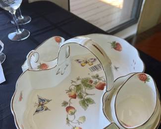 Antique Coalport English Strawberry Dish