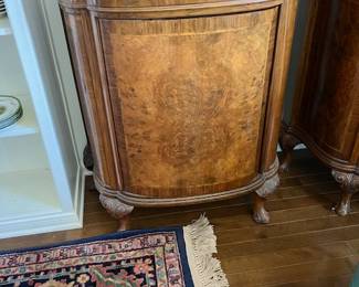Burled wood cabinet