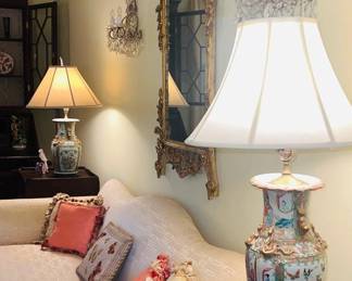 The best pair of Chinese Export Urns circa 1780 made into lamps...You wont every regret urning these...