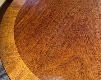 Wonderful cross hatch ornament on the George III style dining table...