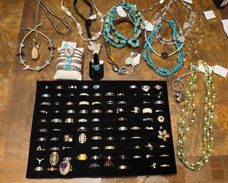 Great jewelry!! Turquoise. Sterling. Lots of rings!
