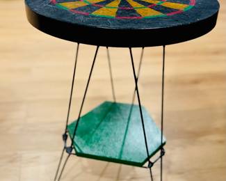 One of a Kind Dart Board Side Table