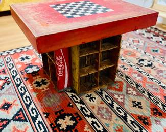 One of a kind Game Table with Soda Box base