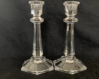 Crystal candlestick holders