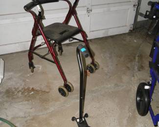 Walker and cane