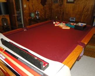 AMF Play Master 3 piece slate pool table, 8 foot with all the trimmings and sticks