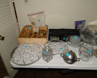 Cut glass, and other serving pieces too