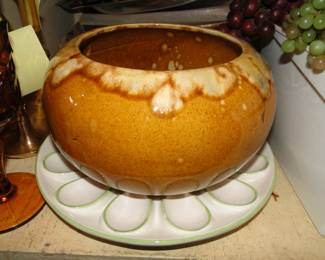 Mid Century Modern Brown Drip Glazed authentic Frank Moreno Ceramics.