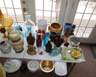 We have lots of great pottery pieces, and decorative pieces as well. Lots and lots of fun vintage and unique finds