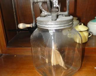 Glass butter churn