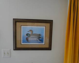 Pair of ducks. Well not actually a pair of ducks, but a framed and matted print of a pair of ducks