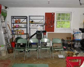Garage items and tools for working in the yard too