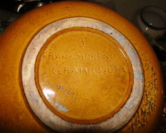 Frank Moreno Ceramics, USA 3 Brown glazed bowl