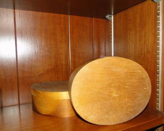 Oval wooden boxes, handmade