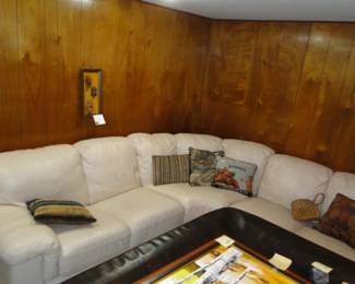 Elvis would again be impressed with this long curved sectional couch