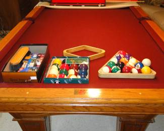 AMF Play Master 3 piece slate pool table, 8 foot, with all the trimmings
