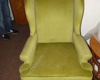 Vintage avocado chair, we have a pair, and yes color is true, with no condition issues