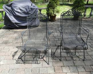 Vintage wrought iron chairs