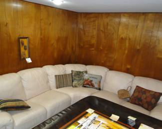 Yes, long curved sectional couch