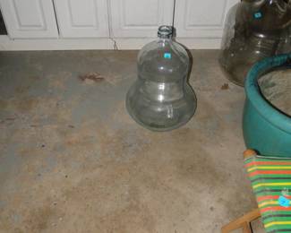 Pear shaped glass jar