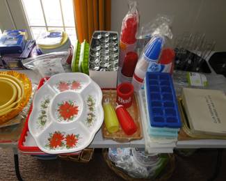 Who cares if it's a Graduation party!! Be a trend setter, and fill that Poinsettia dish with all your favorite snacks