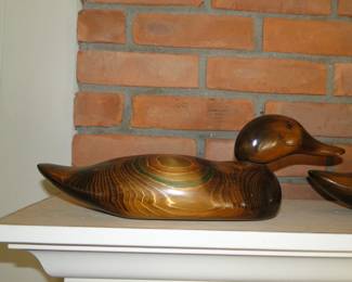 Hand carved wood duck