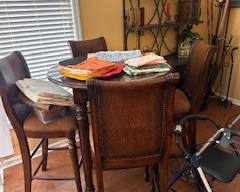 high, table and chairs