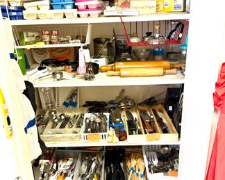 Need kitchen cooking utensils? We have plenty here! Overview of pantry. 