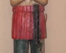 7' Tall Wooden Cigar Indian