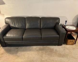 Gray Leather Couch